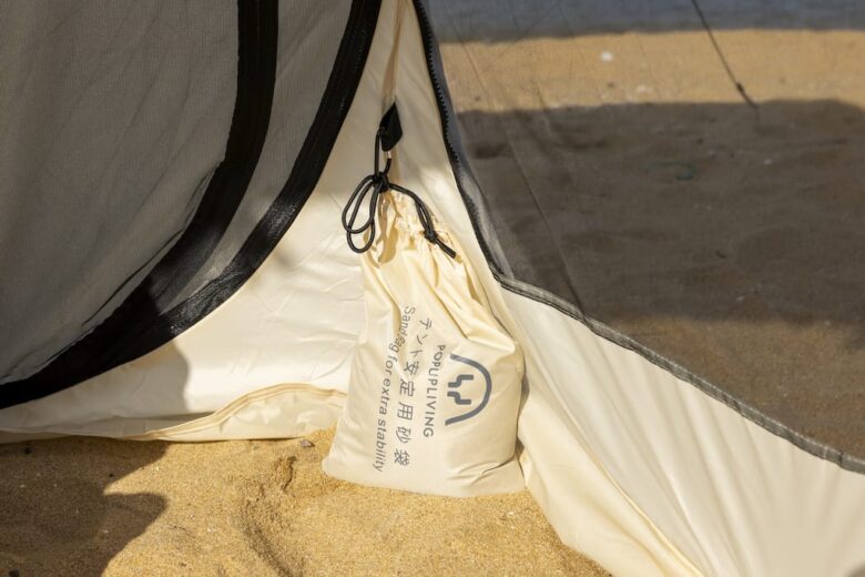 砂袋の使用で砂地での使用もア安心