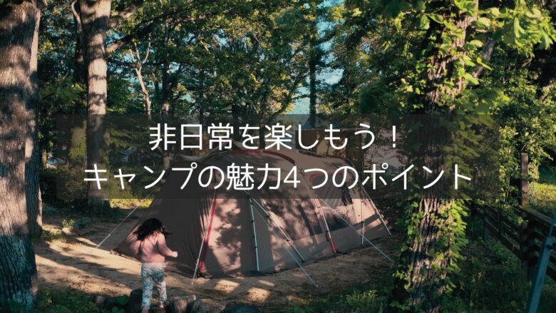 キャンプの魅力、4つのポイントを紹介！