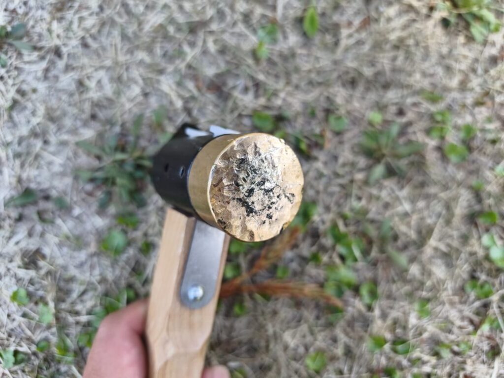 Deerestペグハンマーのヘッド部の接写